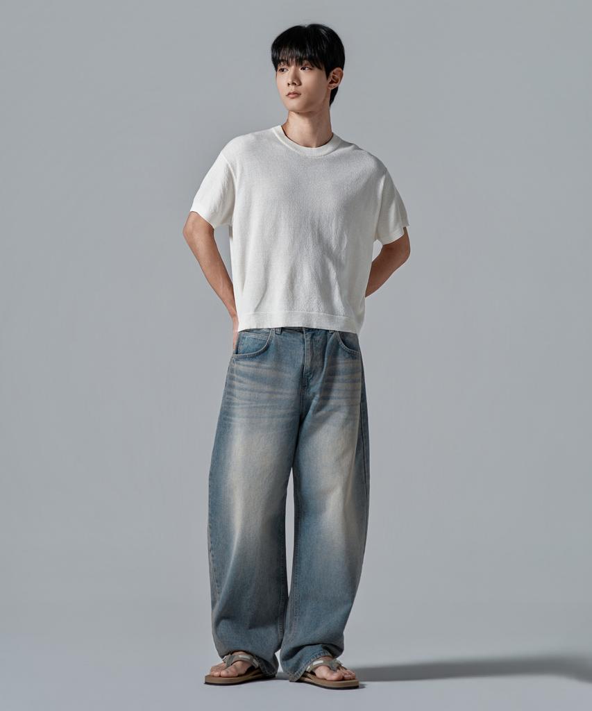 WAAR M1092 Airy Round Knit_Ivory