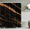 Luxurious Gold Marble Shower Curtain Modern Black Bath Decor Waterproof Fabric For Bathroom Large Size Customizable Printing