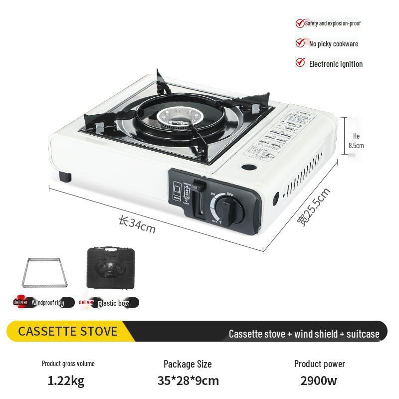 Ultra-thin Portable Cassette Camping Stove for Outdoor Barbecue