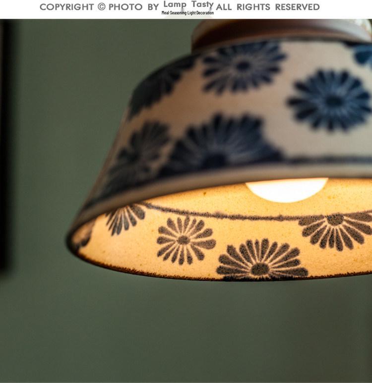 Chinese Retro Teahouse Ceramic Pendant Lamp: Ancient Style for Bedroom or Dining Room