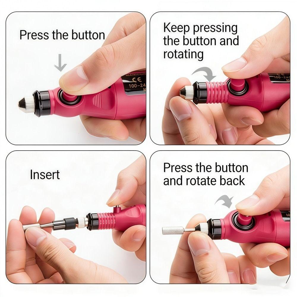20000 RPM Electric Nail File USB Powered Nail Grinder Electric Nail Polishing Grinder Nail Tools