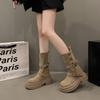 Thick-soled Boots Women's 2025 New Autumn and Winter But Knee Suede Boots Women's Thin Tall Knight Boots