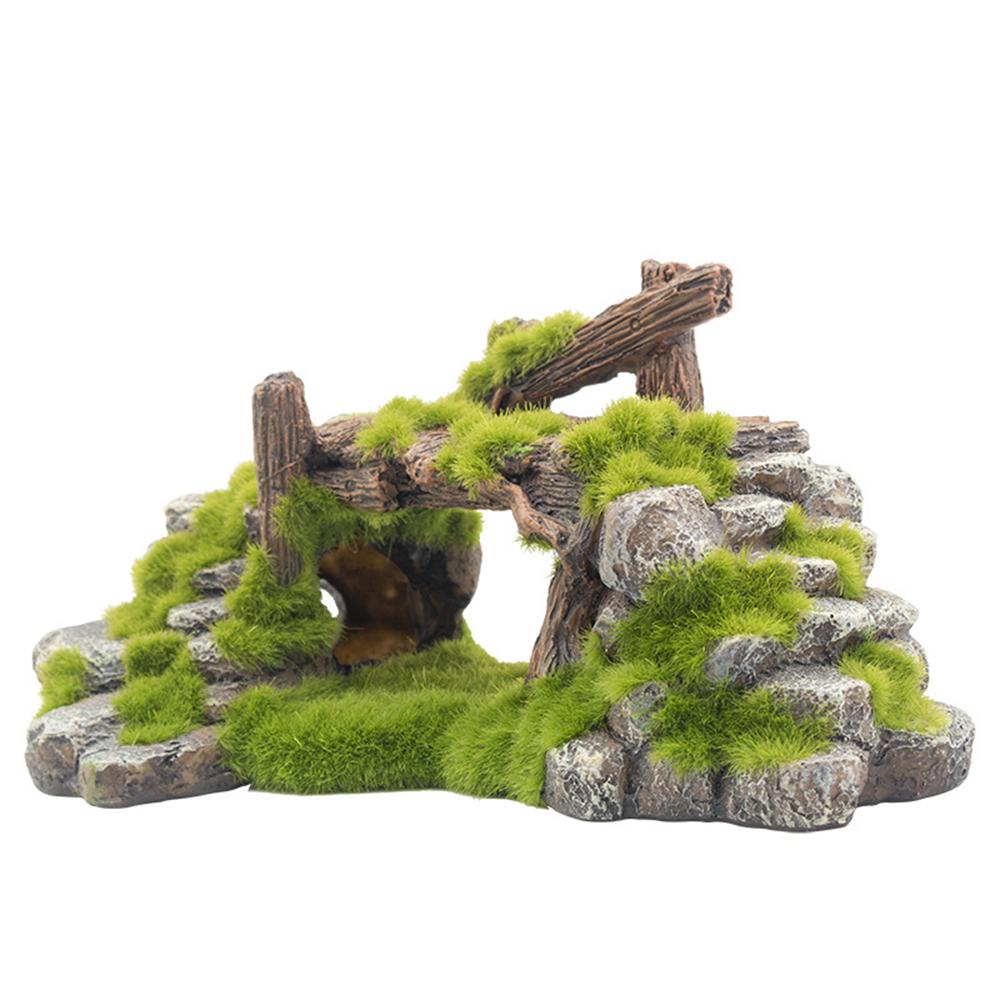 Akvarium Mountain View Rockery Hiding Cave Ornament Fish Tank Decoration