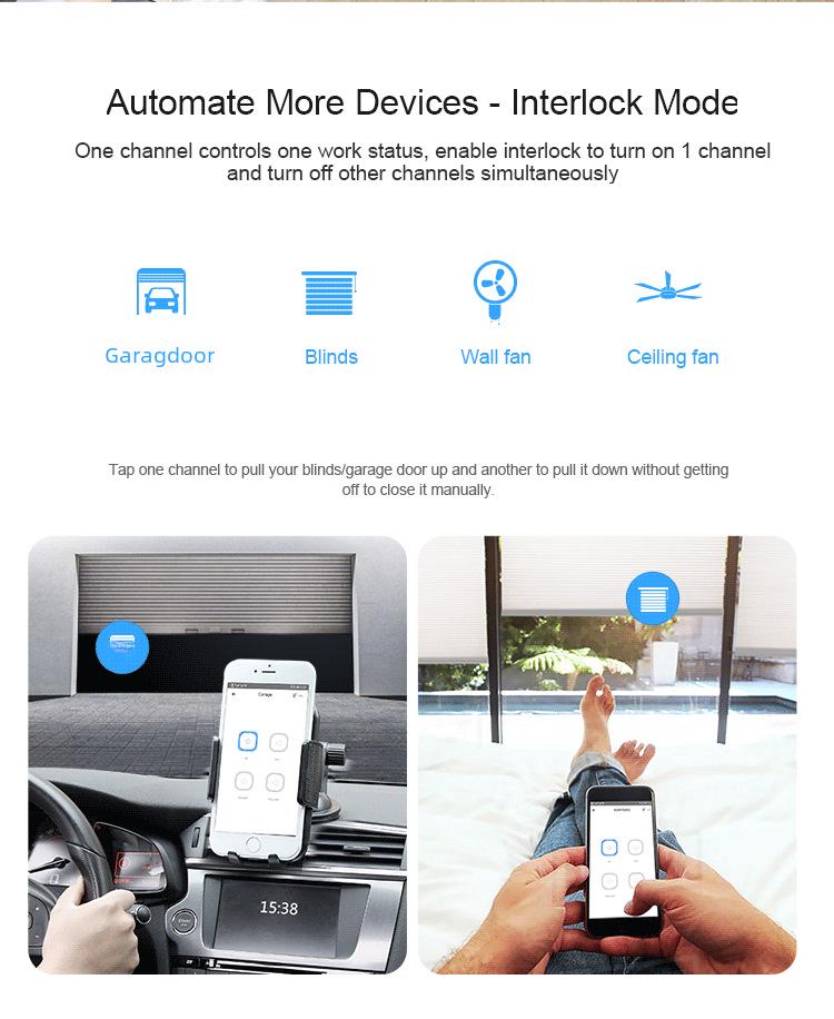 Sonoff 4CH PRO R3: Upgraded 4-way Smart Switch with Voice Control for Home Automation.