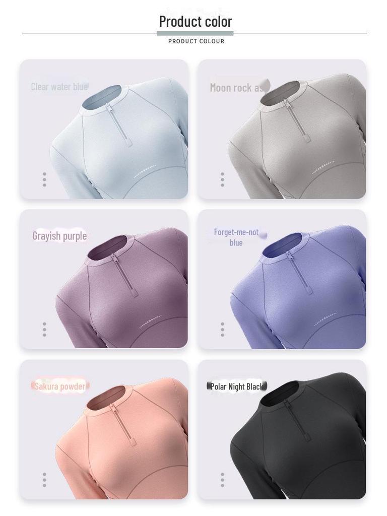 Hochelastisches Taillenlanges Langarm Nude Yoga-Top für Laufen und Fitness