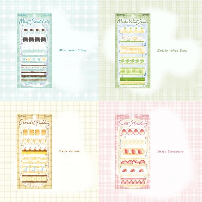 180 Sheets Cartoon Adhesive Note Marking Labels Adhesive Memo Sheets for Journal Notebook Planner Document Organization
