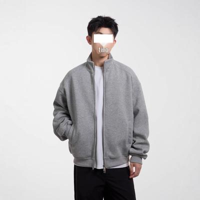 Herren Trendy Kapuzenpullover mit Stehkragen und Reißverschluss: Herbst/Winter Mode Lockere Strickjacke Jacke.