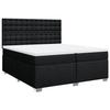 Maison Exclusive - Sommier à lattes de lit avec matelas Noir 200x200 cm Tissu
