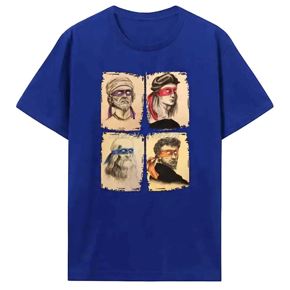 Věda Želvy Pánské Tričko Mutantní Ninja Krátký Rukáv Humor Tričko O-Výstřih Vtipné Top Potištěné Grafické Tričko Cosplay Trička