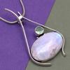 Silberschmuck 2,25" Anhänger Sterling Edelstein Regenbogenmondstein Ostern