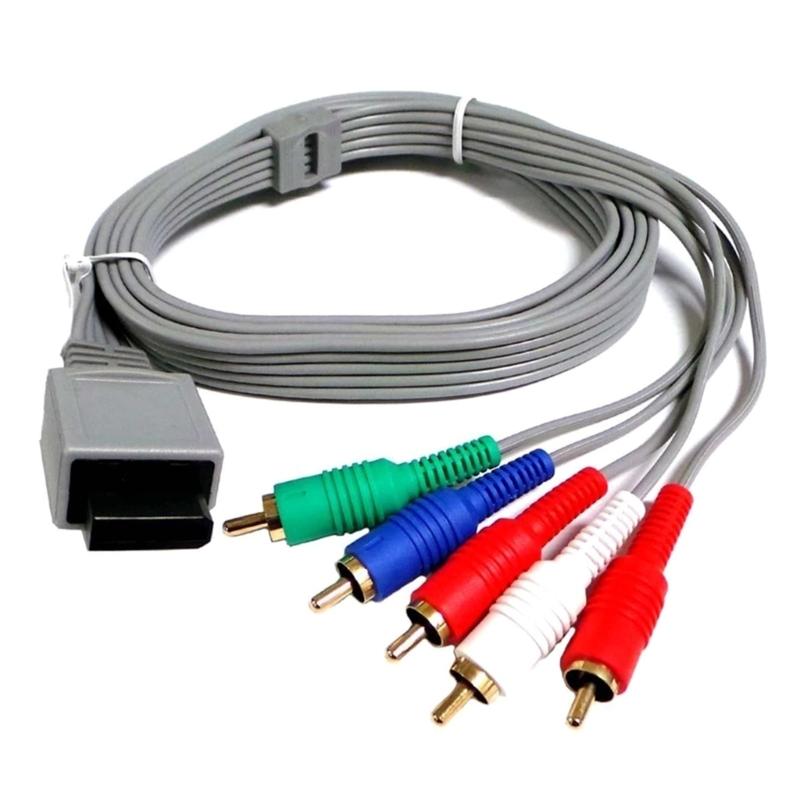 1.8m/5.9ft 1080/720P HDTV Audio-Video AV-Cable 5RCA Cord High-Definition Component Wire Line for Wii Game Console