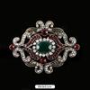 Fulok Court Brooch Femininity Metal Crystal Badge Pin Suit Coat Accessories