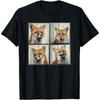 Fox Face Portrait Funny Animal Photobooth Laughing Fox T-Shirt