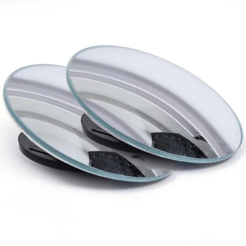 360° Rotation Car Blind Spot Mirror Wide Angle Adjustable Small Round Convex Mirror Car Reversing Auxiliary Rearview Mirror