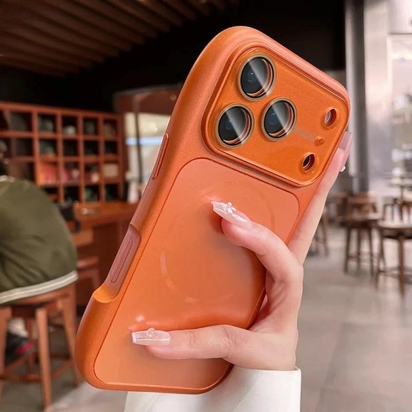 Frosted AG Nano for  Case for For Iphone 17 16 1 Pro Max 13 14 Magnetic Wireless Charging Film Lens Bumper Hard Cover
