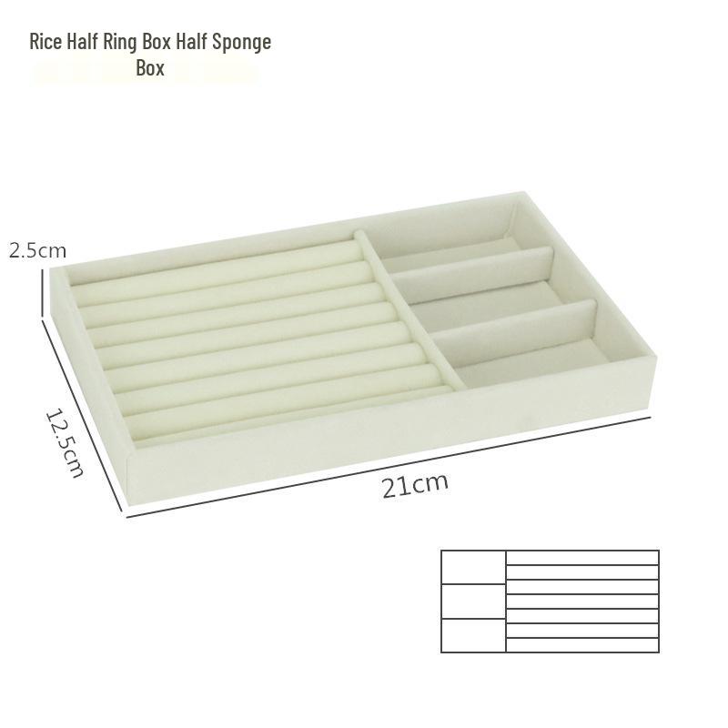 Samt-Schmuckschatulle für Ringe und Ohrringe - Staubdichte Aufbewahrungs- und Vitrinenschachtel