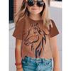 Girls' T-Shirts Summer 3d Print Fashion Short Sleeved Tops Casual T-Shirts Girls' Clothing Children T-Shirts