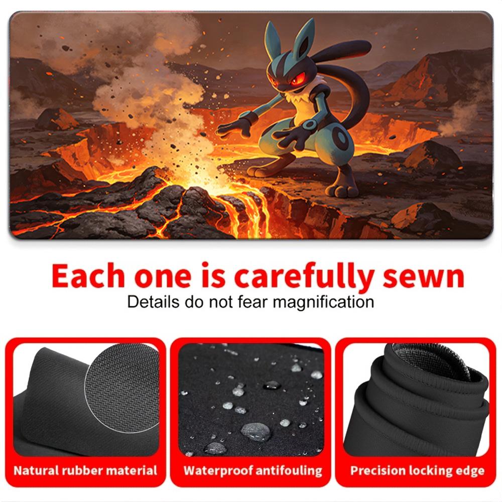 Lucario Autumn Forest Combat Gaming Mouse Pad with NonSlip Rubber Base 30x80x0.2cm