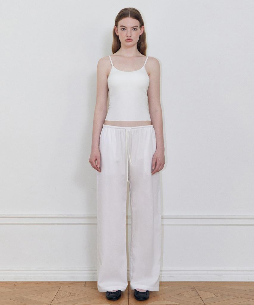 Lady Volume Light Flow Pants (White)