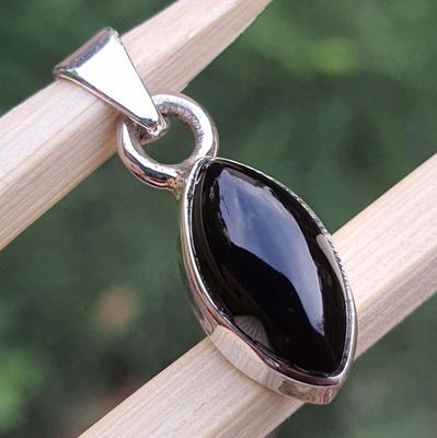 Black Onyx Pendant, Gift For Her, Healing Pendant, Designer Pendant, Handmade Jewelry, 925 Silver Pendant, Anniversary Gift