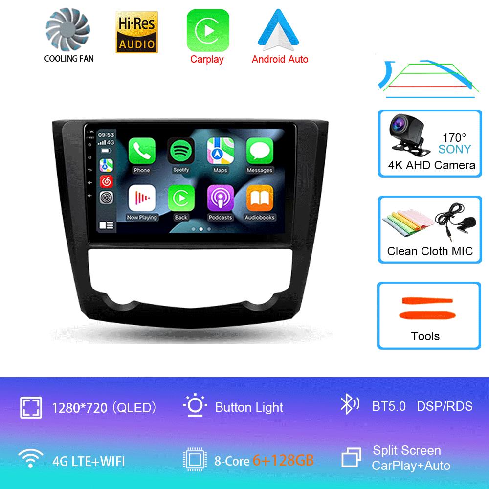 Radio Auto Android 14 Pentru Renault Kadjar 2015 - 2019 Navigare GPS Multimedia Player Video Stereo wifi+4G Carplay auto 2 DIN DVD
