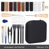 Hand-Stitched Leather Goods DIY Sewing Kit: 33-Piece Set for Making Leather Items