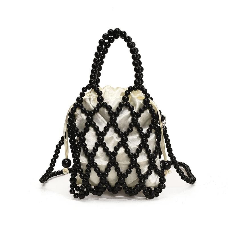 Damen-Einschultertasche Fertigprodukt - Handgewebte Handtasche mit Kettenriemen - Damen-Tasche