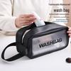 Korean Large Capacity Frosted Travel Makeup & Toiletry Bag - Dustproof, Transparent, Portable Organizer