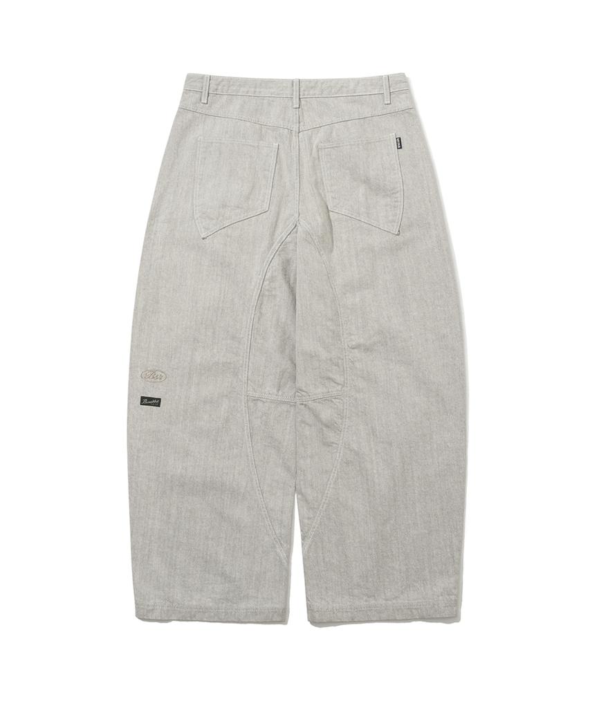 Bieseulaebis Barrel Leg Logo Patch Pants Brown