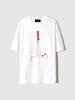 Pokeopeiseu Red Flower Stitch T-Shirts White