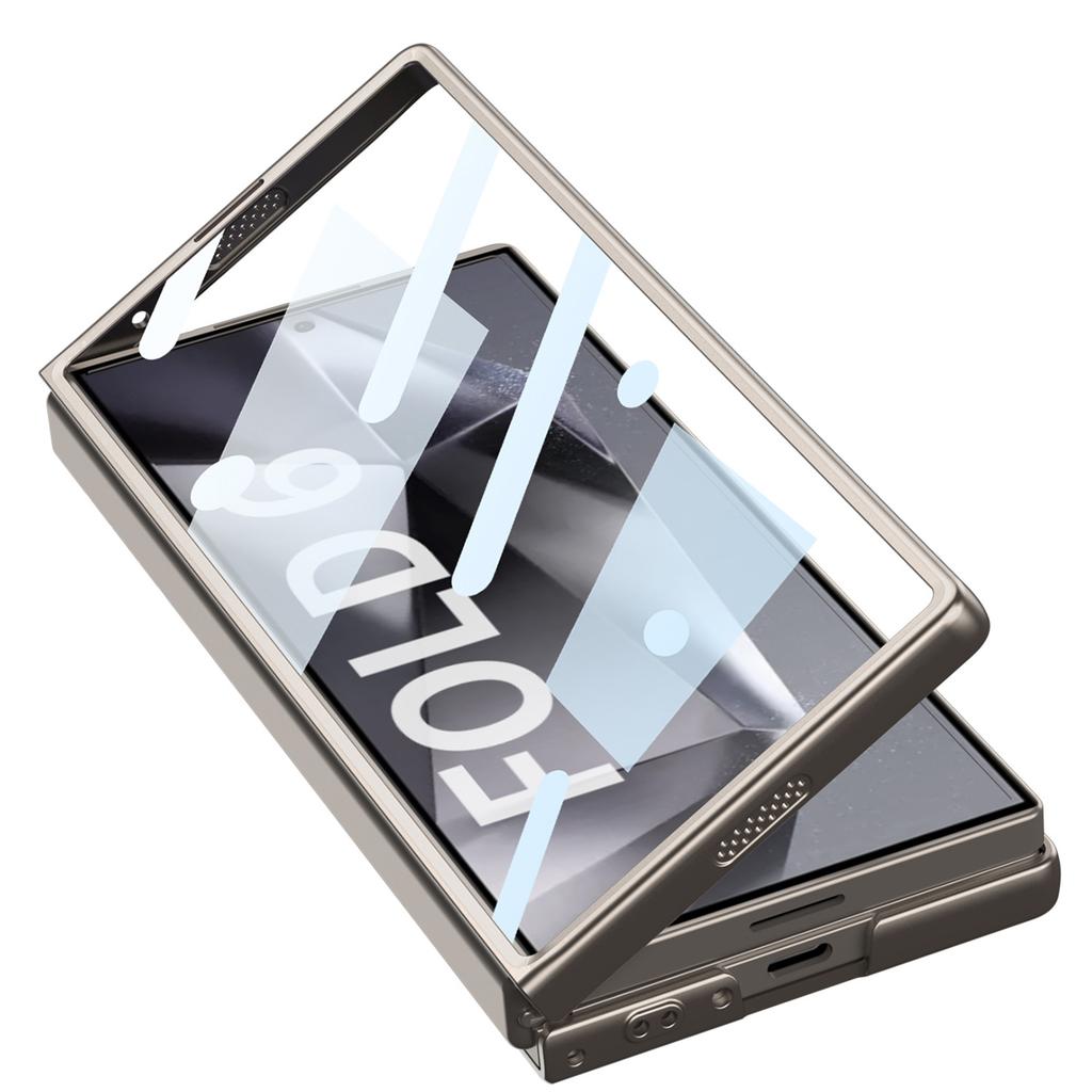 Suitable for Samsung Z Fold6 Mobile Phone Case Folding Screen Ultra Thin Business Leather Card Bag Anti Fall Protection Case
