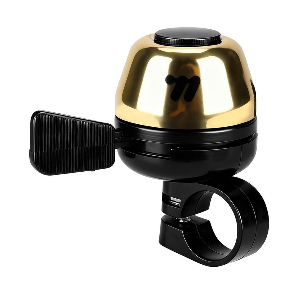 

WEST BIKING YP0706065 Copper Bicycle Bell with Adjustable Spring Paddle for Mountain Road Bike Clear Sound Cycling Warning Bell