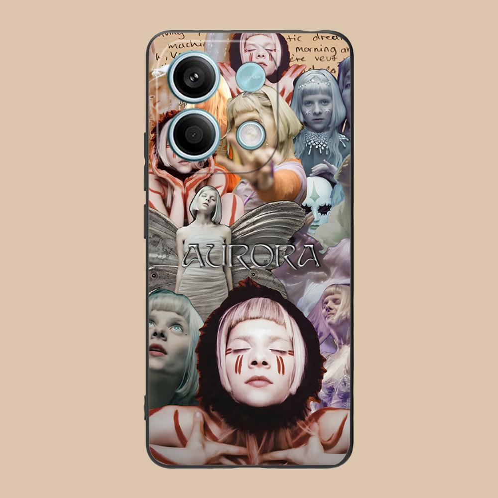 Aurora Aksnes Matte TPU Mobile Phone Case for Xiaomi 15 14 13 12 Mi 11 T Ultra Lite Pro S X 5G Colorful Printing Cover
