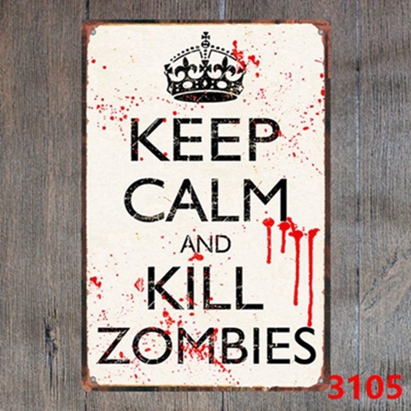 Keep Calm Inspirational Tin Sign for Bar or Restaurant
