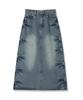 Urban Dress Pinch Long Denim Skirt - 2Col