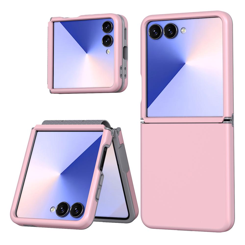 

For Samsung Galaxy Z Flip7 5G Case Shockproof TPU PC Slim Phone Cover Skin-Touch Light Pink