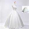White 4-layers Design No Hoop Petticoat Fluffy Wedding Dress Crinoline Bridal Ball Gown Underskirt Ladies Lined Skirt Party Dress Role-playing Lining