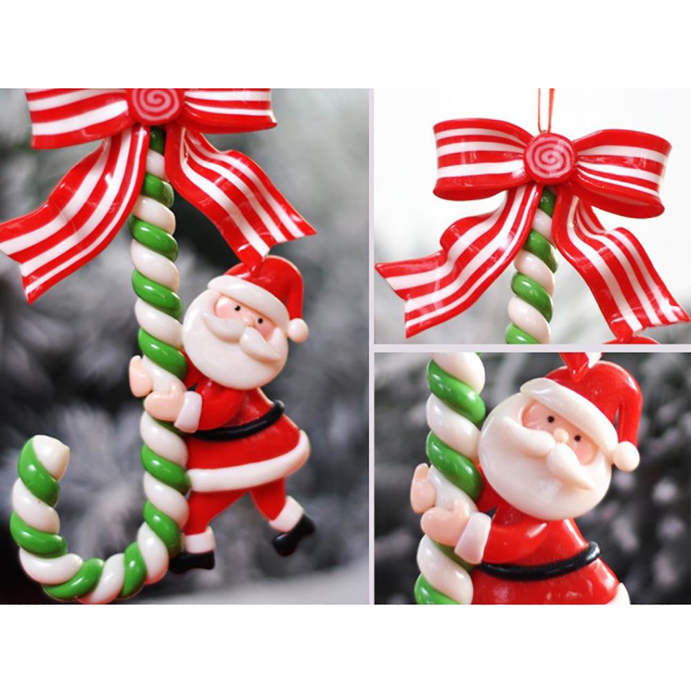 2021 Christmas Ornaments with Lanyard Santa Claus Snowman Deer Pendant Xmas Tree Pendant Gift for Friends and Family