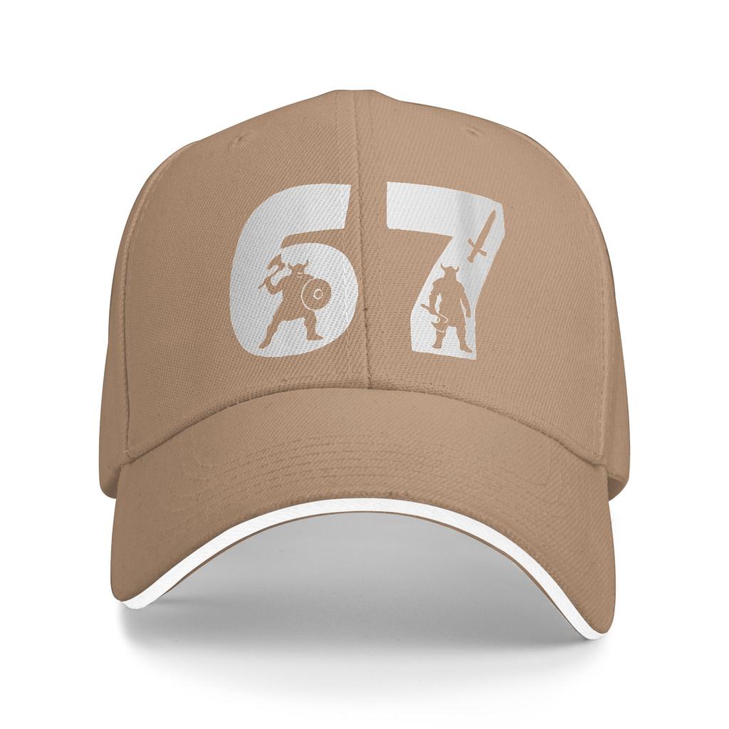 67 Viking Warrior Silhouette Number Baseball Cap Women Men Custom DIY Trucker Hat Summer Casual Running Hippie Baseball Caps