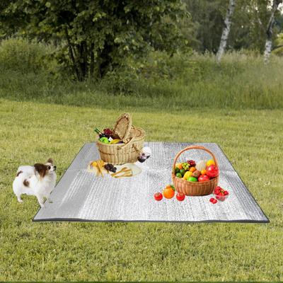 Colchoneta de camping de aluminio, colchón para dormir, manta impermeable, térmica, plegable, tienda de campaña aislante