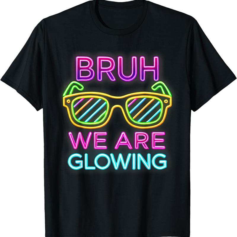 Bruh We Are Glowing Shirt Team Tie Dye for Kids Boys Girls T Shirt S