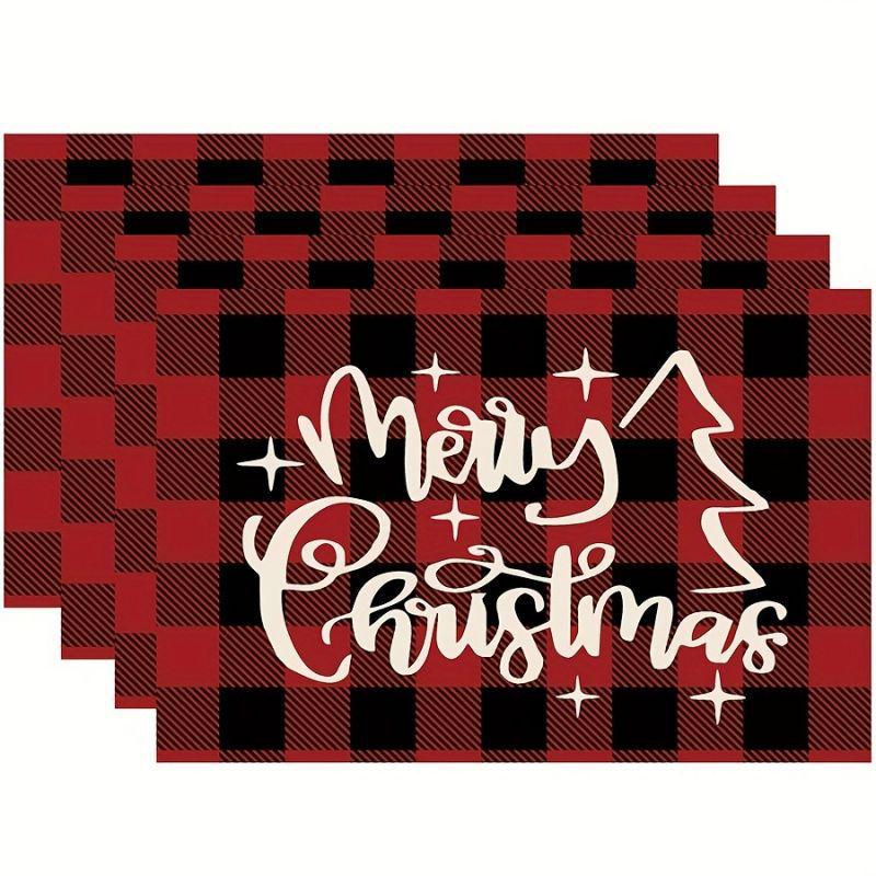 Festive Christmas Table Mat: Washable Holiday Table Decoration