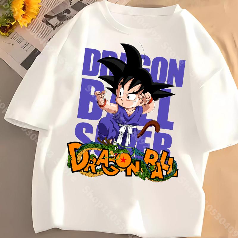 Dragon Ball Children Short Sleeve TShirt Boys Summer Casual Breathable Tees Anime Print Cotton Crew Neck Tops Cartoon Pullover