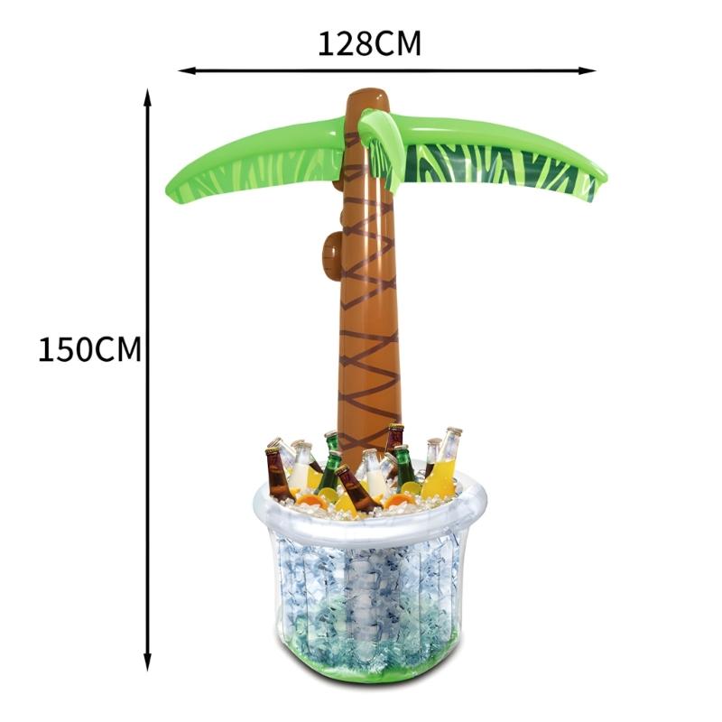 Large Capacity Inflatable Coconuts Tree Design Ice Bucket For Swimming Pool Parties And Family Gatherings