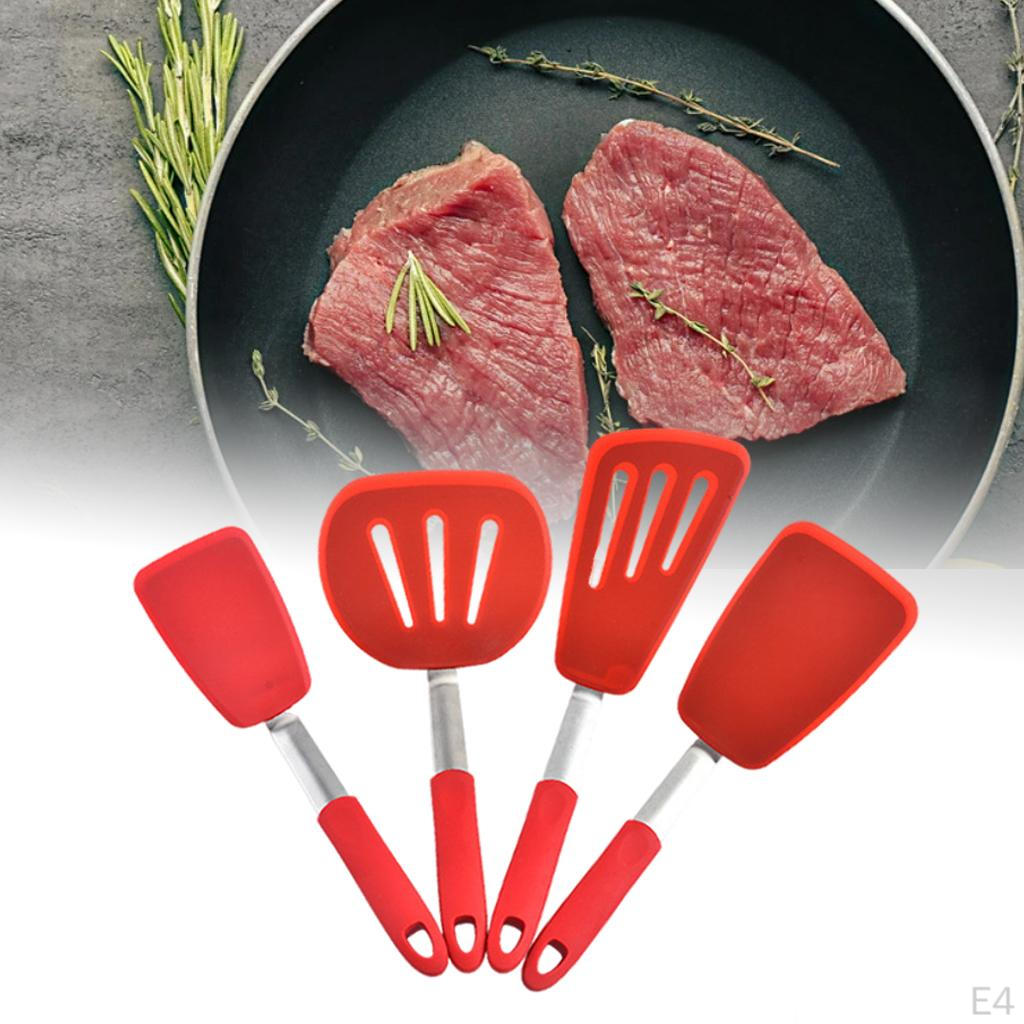 4 Pieces Resistant Silicone Cookware Slotted S Utensils