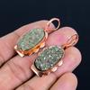 Pyrite Druzy Gemstone Handmade Copper Jewelry Amazing Earring For Her