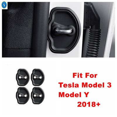 Plastic Car Door Lock Buckle Waterproof Rust-proof Protection Cover Kit Trim Accessories For Tesla Model 3 Model Y 2018 - 2025