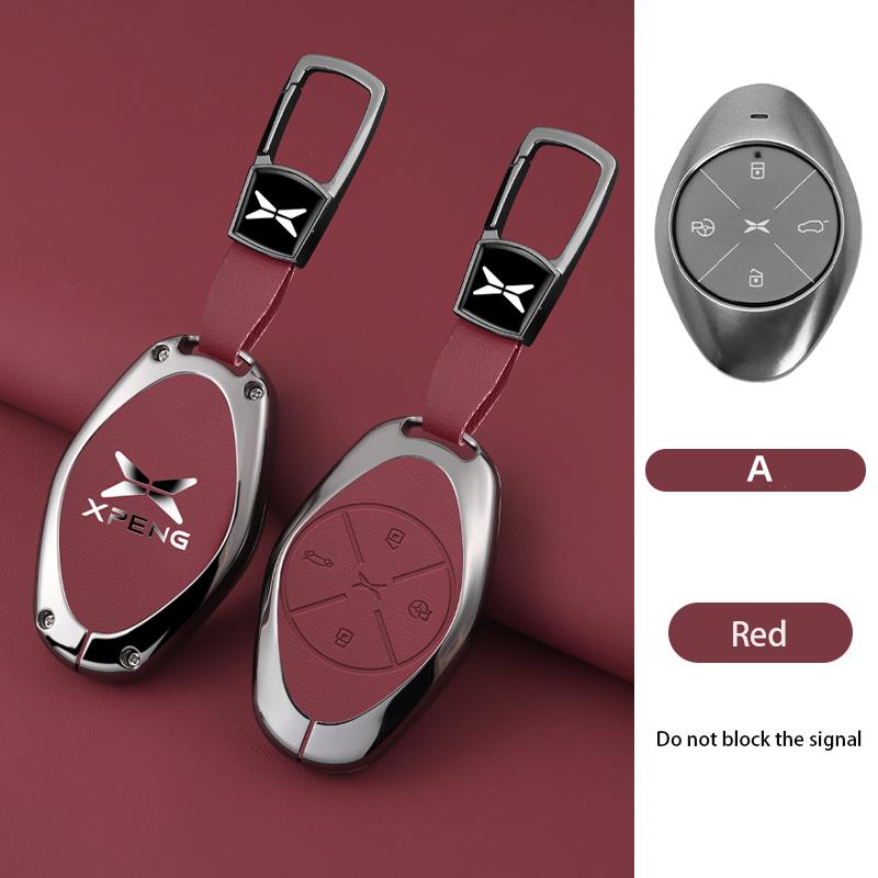 Zinklegierung Auto Schlüsselhülle Abdeckung für Xiaopeng Xpeng P7 P7I P5 G3 G3I G9 G6 22-23 Schlüsselgehäuse Paket Auto Zubehör Q28189QQ- gray