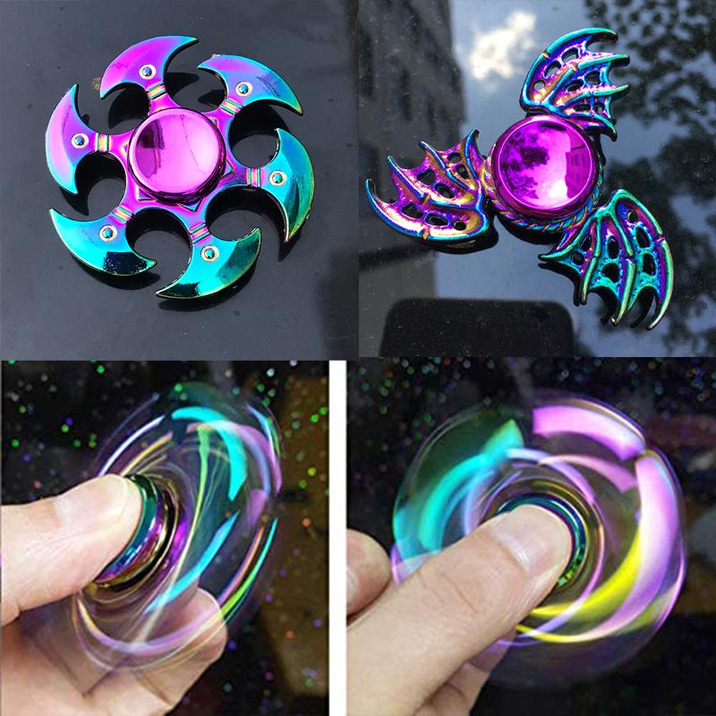 Color Fingertip Gyroscope Fidget Spinner Stress Relieving Hand Spinner Metal EDC Spinner Desktop Gyroscope Toy Adult Gift Toy