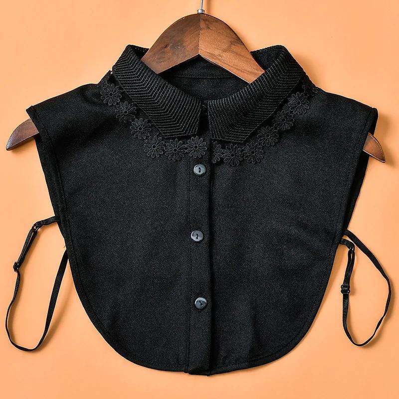 

Шифоновая рубашка с ложными воротниками для женщин, съемный воротник-лацкан, блузка, топ, платье-свитер для девочек, ложный воротник, шейный платок, галстук-бабочка